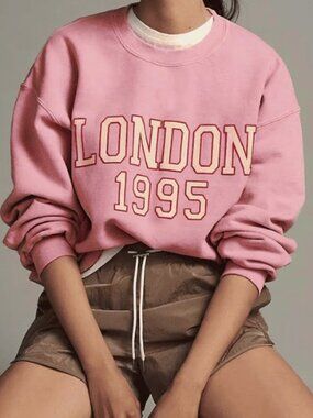 Anthropologie Roam City Pink London Sweatshirt
